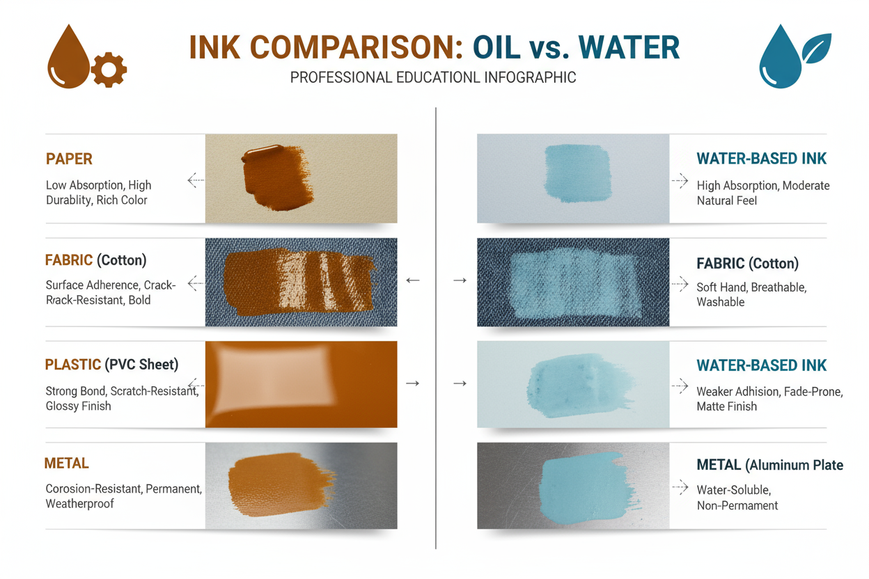 油性與水性墨水差在哪？材質適用與環境影響解析