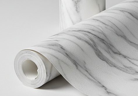 成卷的大理石紋路壁紙
